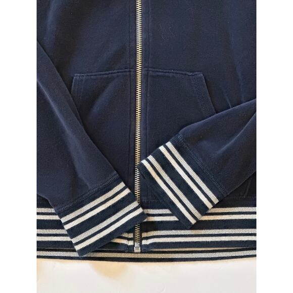 Victoria’s Secret Velour Full-Zip Hoodie Blue Size M Retro Y2K Velvet Sporty - Picture 9 of 12